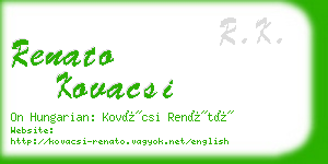 renato kovacsi business card